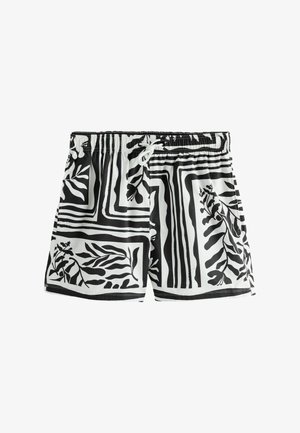 REGULAR FIT - TILE PRINT - Short de bain - black white