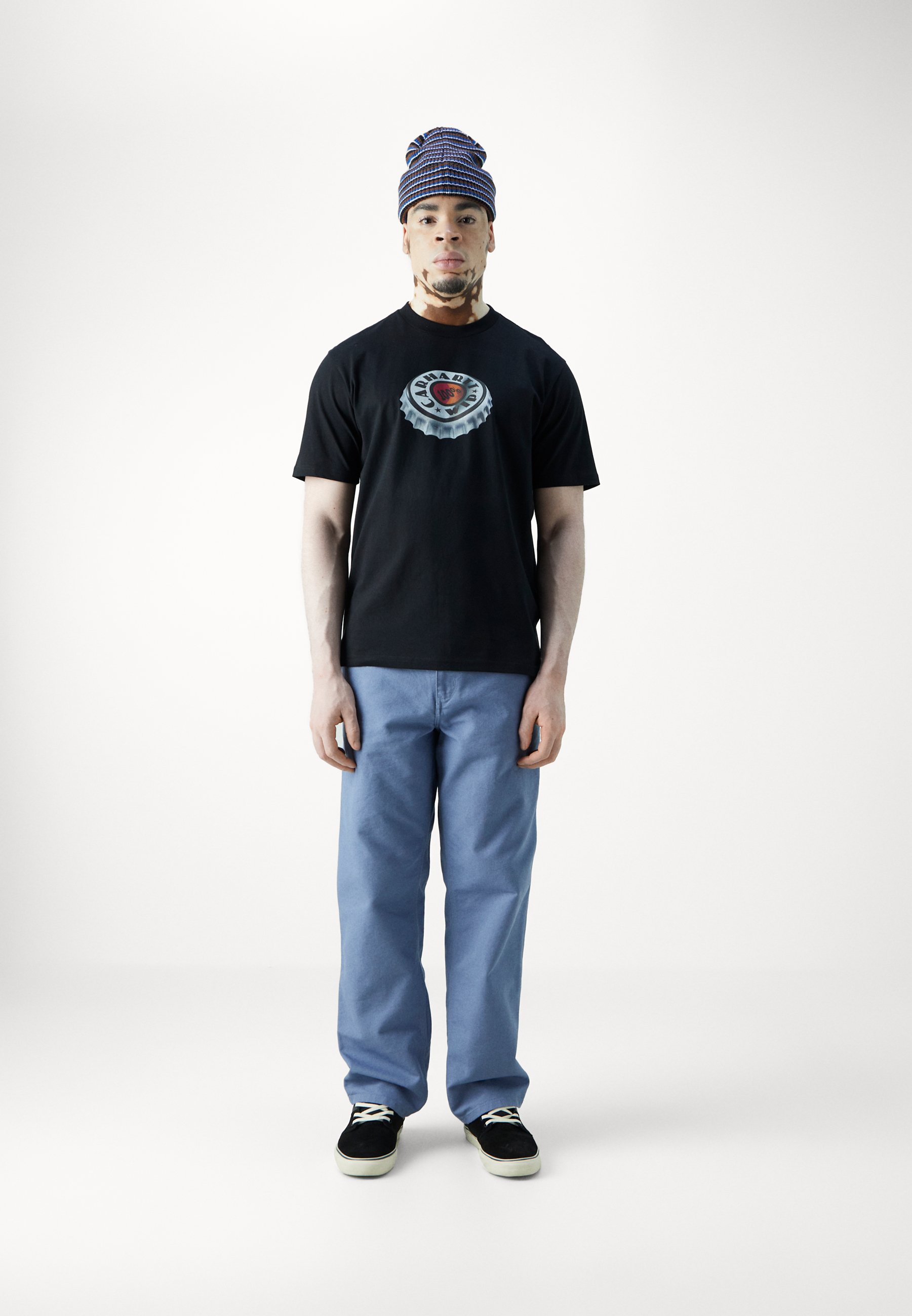 Carhartt WIP BOTTLE CAP - Print T-shirt - black - Zalando.co.uk