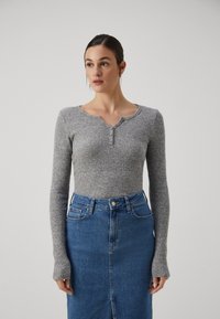 Hollister Co. - COZY HENLEY  - Pitkähihainen paita - grey Pienoiskuva 1