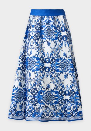 Alice + Olivia, EARLA FLARE MIDI SKIRT - Jupe trapèze - blue