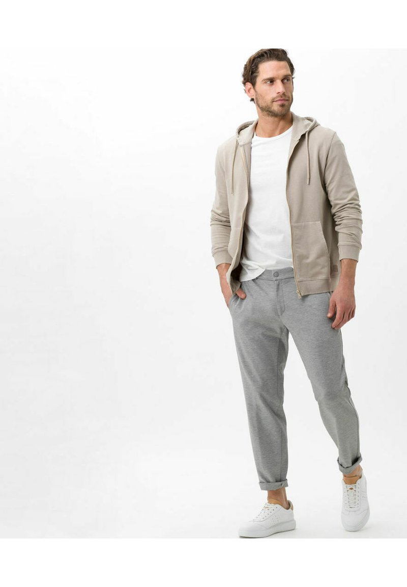 Herren Kapuzenpullover | BRAX SAMMY Sweatjacke frappe/beige - AL45372 Herren Kapuzenpullover | BRAX SAMMY Sweatjacke frappe/beige - AL45372