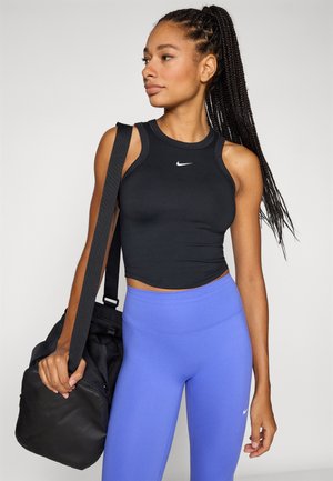 Nike One Fitted Dri-FIT Cropped Tank Top 'Black White' (Women's) — foto 4