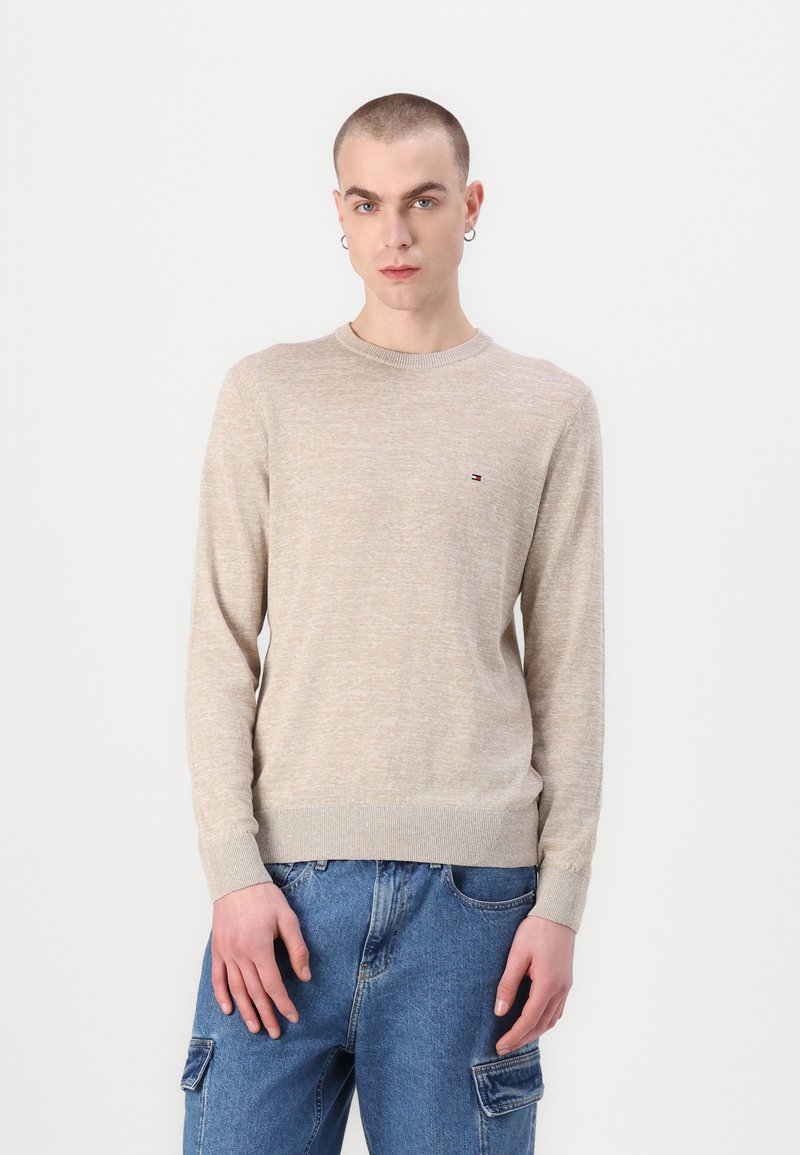 Tommy Hilfiger CREW NECK - Jumper - sandalwood/ivory petal mouline