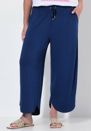 Angel of Style JERSEY TROUSERS, WIDE FIT, SIDE SLITS - Tracksuit bottoms - dark blue