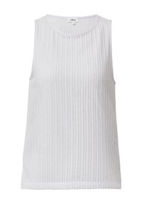 TRANSPARENTES  MIT RUNDHALSAUSSCHNITT - Top - weiß