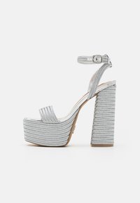 Steve Madden LAYERED - Kõrge kontsaga sandaalid - silver