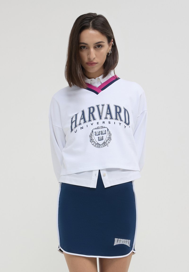 Calliope STAMPA COLLEGE  - Minigonna - blu