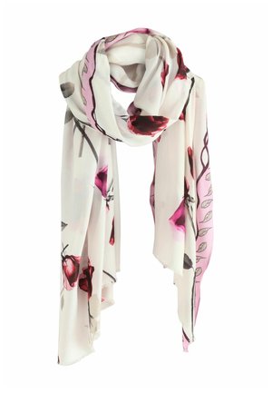 Sciarpa - rose floral white