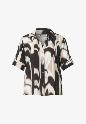 Street One, SHORT-SLEEVE BLOUSE WITH TURN-UP-DETAILS - Chemisier - espresso brown