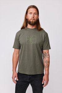 Makia FLAGLINE - Printtipaita - dusty olive