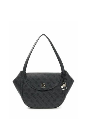 Guess, COLEEN LOGO FLAP SHOULDER BAG - Kabelka - coal logo