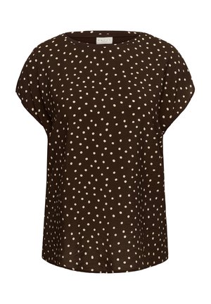 Kaffe Curve, KCMILA PRINTED BLOUSE - Camiseta estampada - coffee bean turtledove dot