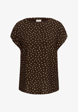 Kaffe Curve, KCMILA PRINTED BLOUSE - T-shirt imprimé - coffee bean turtledove dot