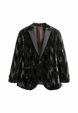 REGULAR FIT SEQUIN - Sakko - black