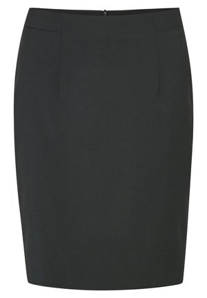 Temno siva svila krila iz gladkega materiala, ki ima prilegajoč dizajn, subtilne sprednje šive in zadrgo na hrbtni strani.