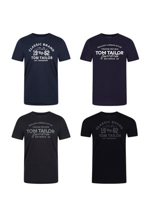 4 PACK - T-Shirt print - knitted navy