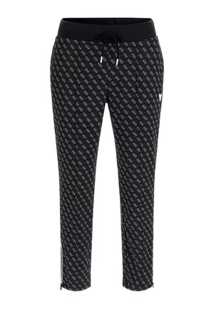 Guess ALLOVER LOGO - Tracksuit bottoms - schwarz