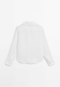 Massimo Dutti OPEN COLLAR LONG SLEEVE - Skjortebluser - white
