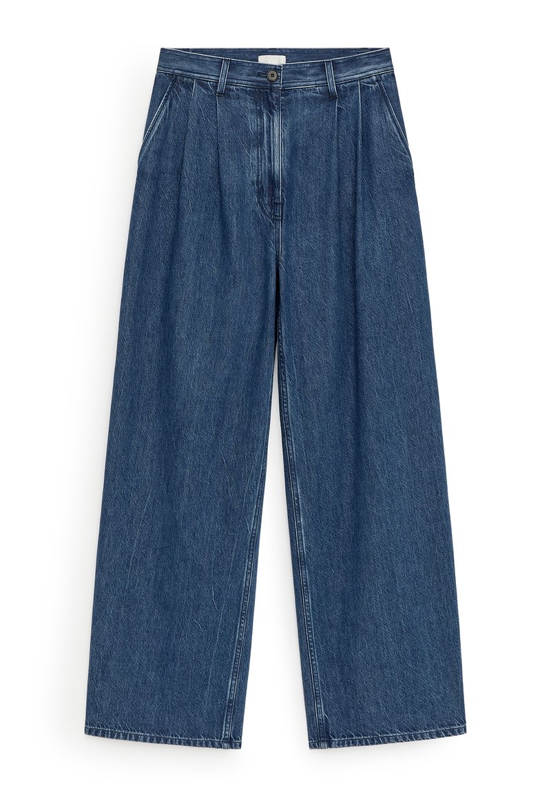 ARKET PLEATED - Pernera ancha - blue/azul - Zalando.es