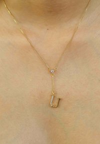 Be Sunset INITIAL ALPHABET LETTER U - Kaklarota - gold coloured