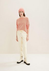 TOM TAILOR Pullover - red bubble structure