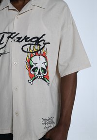 Ed Hardy FLAMES CAMP  - Shirt - ecru