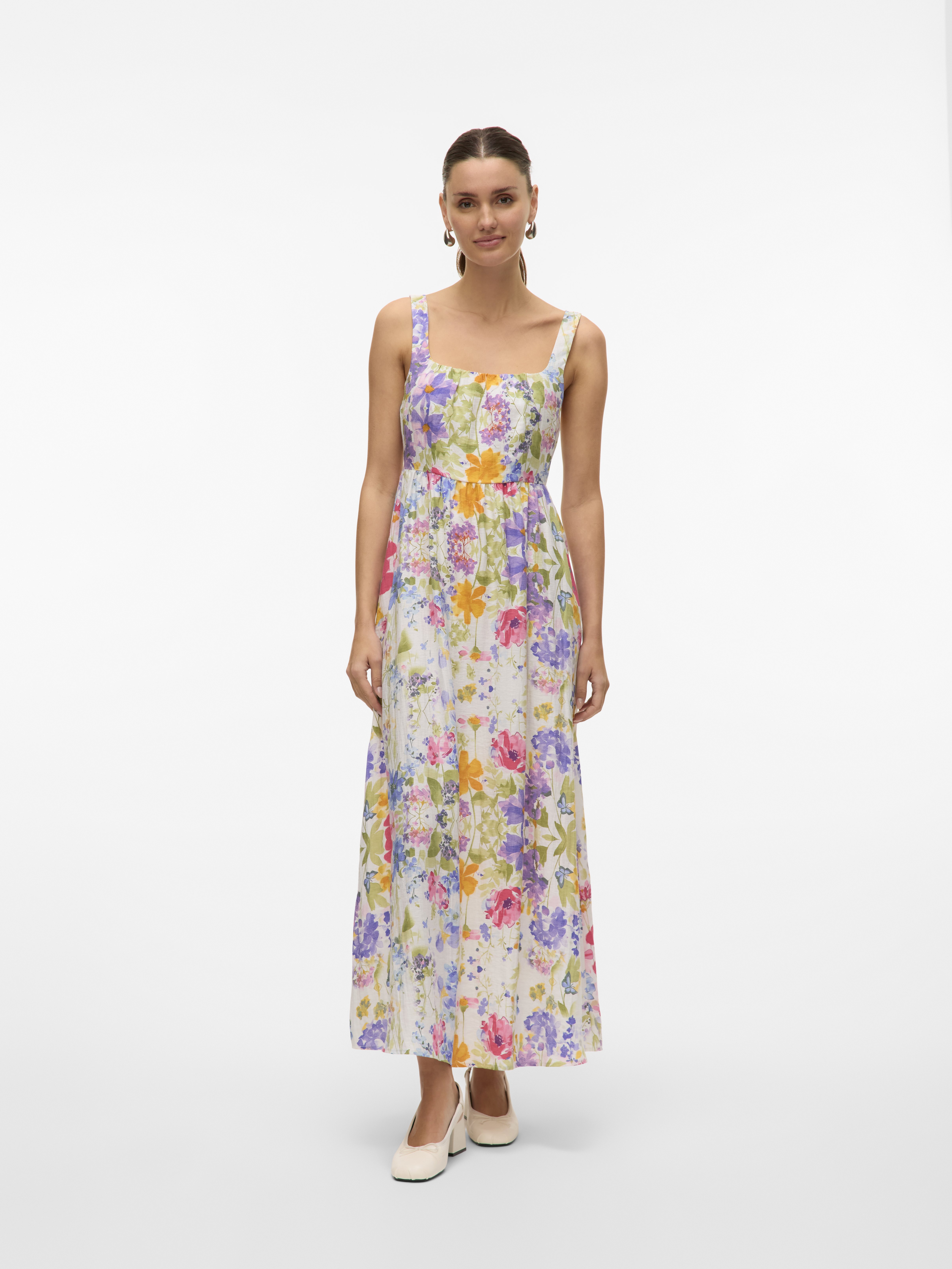 Vero Moda VMFLORA - Robe longue - bright white/blanc - ZALANDO.FR