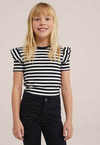 WE Fashion Camiseta estampada - black