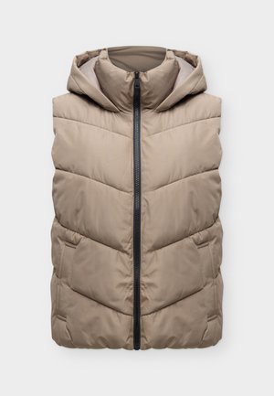 ONLY, ONLCLAIR PUFFER WAISTCOAT - Γιλέκο - walnut
