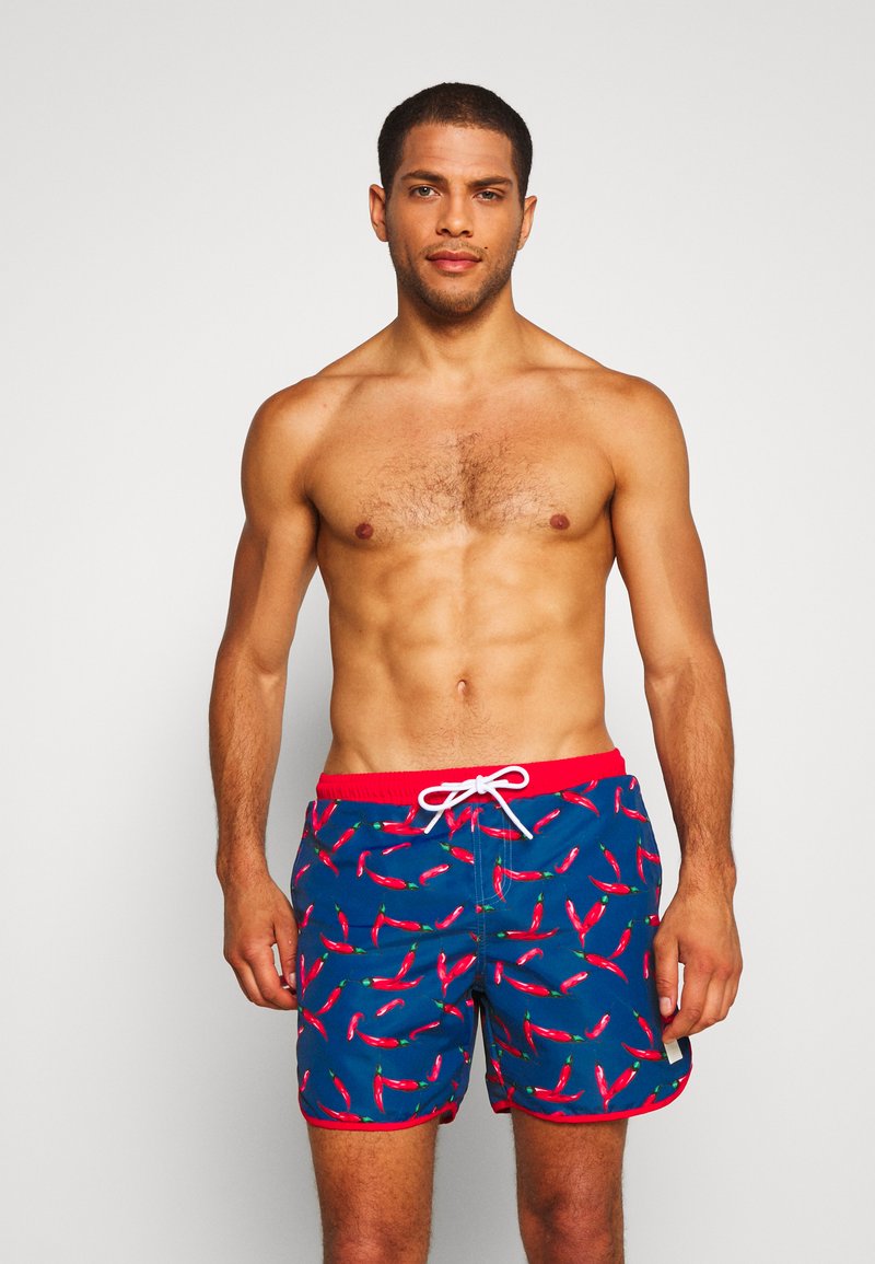 Urban Classics PATTERN RETRO SWIM Short de bain blue/bleu ZALANDO.FR
