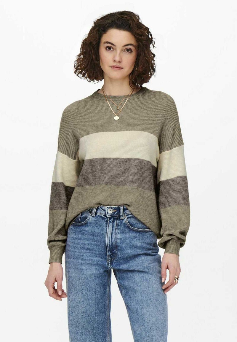 ONLY ONLATIA STRIPE - Pullover - feather gray
