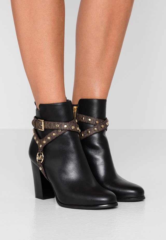 PRESTON BOOTIE - Bottines à talons hauts - black/brown