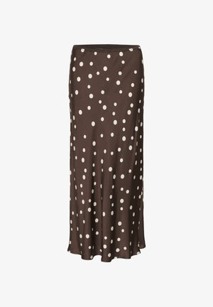 Culture, CUDOTTY BERNA SKIRT - Maxinederdele - brown whitecap dot