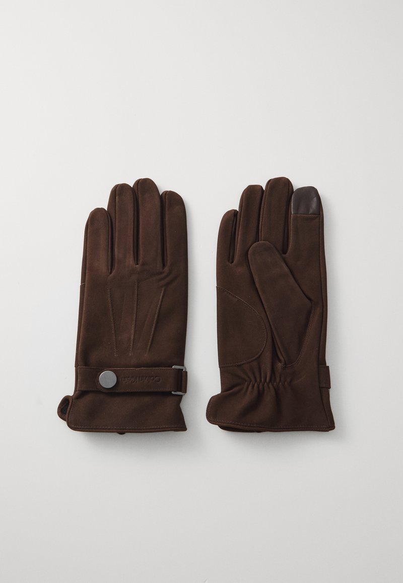 Calvin Klein RIVET GLOVES - Rokavice - java brown