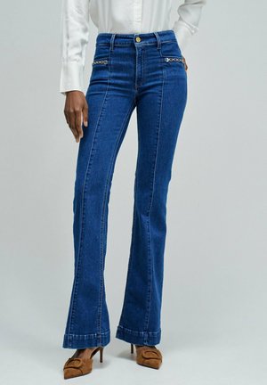 DESTINY PUSH UP - Jean bootcut - blau