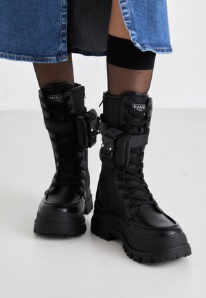 ASPHA  - Platform boots - black