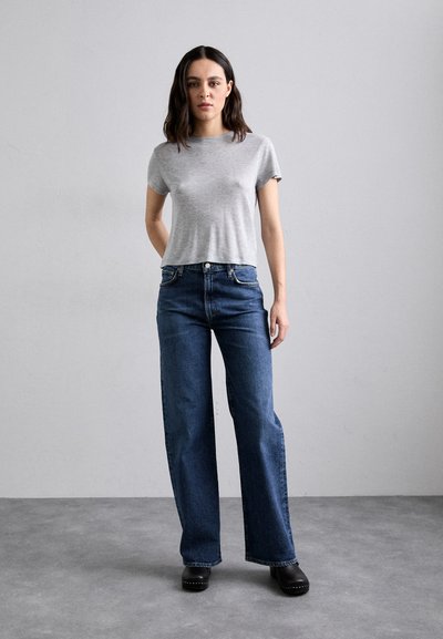 Agolde HARPER - Blugi loose fit - tempo dark marble indigo