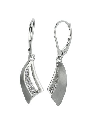 Boucles d'oreilles - weiß, silberfarben