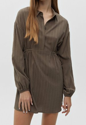 Robe chemise - mottled brown