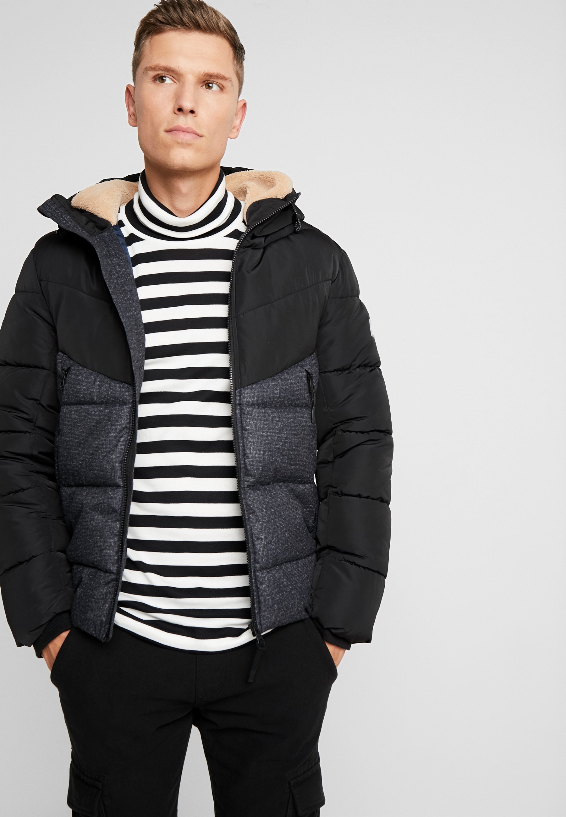 TOM TAILOR DENIM HEAVY PUFFER JACKET Vinterjakke grey TOM TAILOR DENIM HEAVY PUFFER JACKET Vinterjakke sky