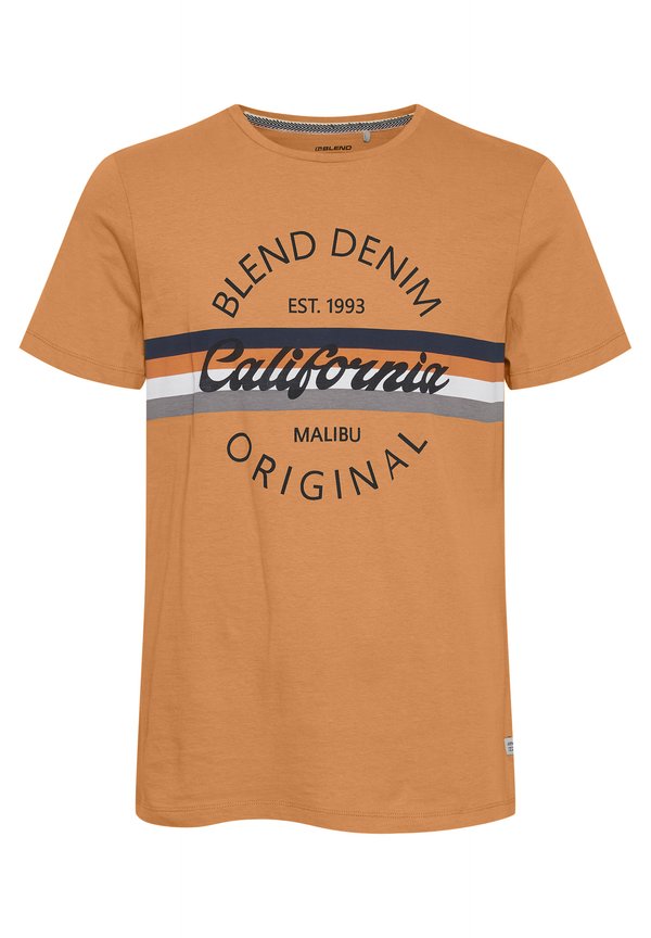 BHADAMUS - Print T-shirt - dusty orange2