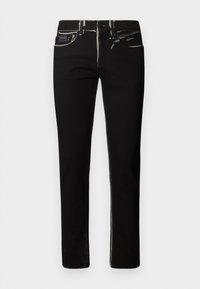 MILANO - Pieguloša piegriezuma džinsi - black/white