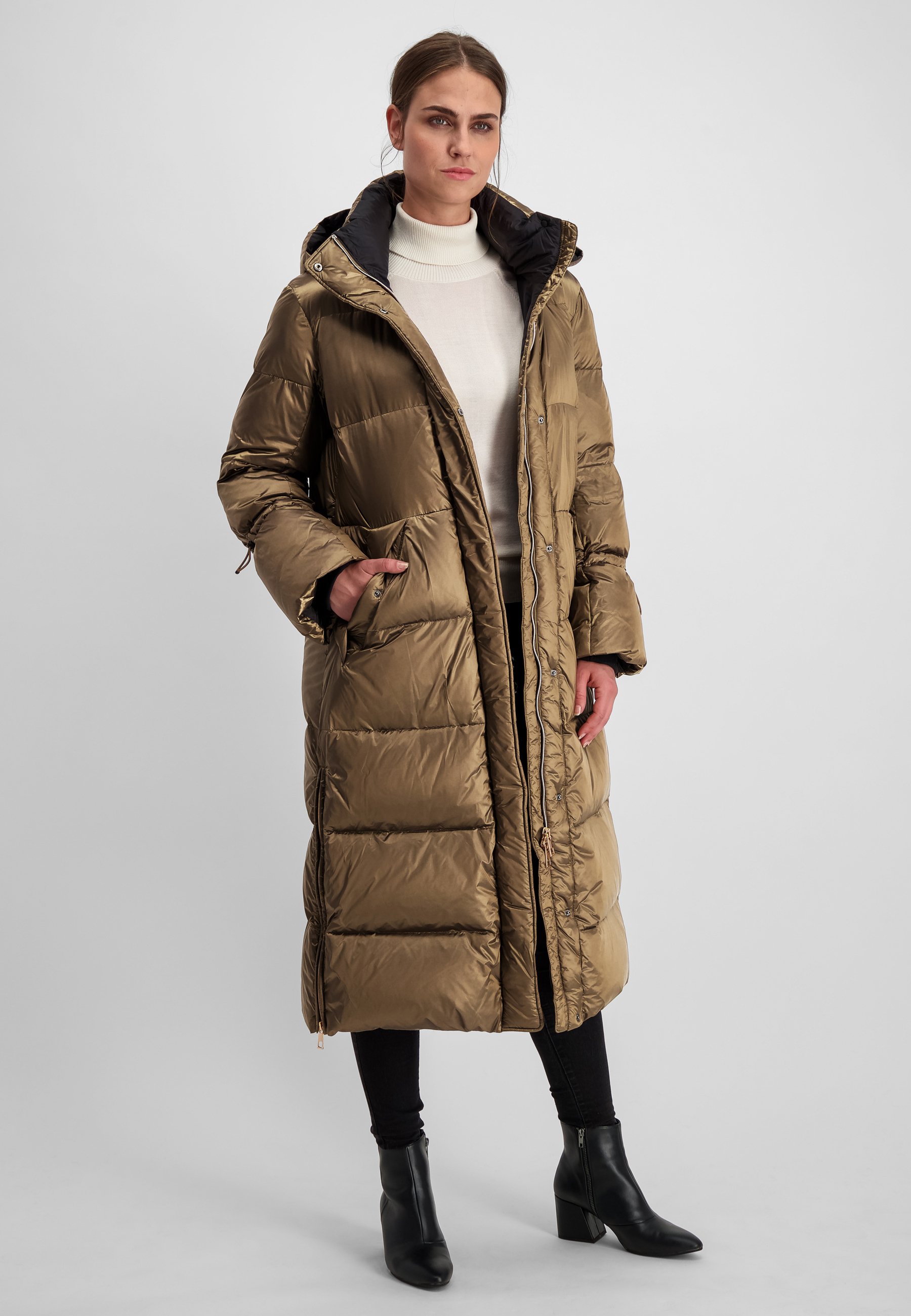 Milestone Textilmantel Shawna Down coat gold, Women's, Size: 46, Gold-coloured