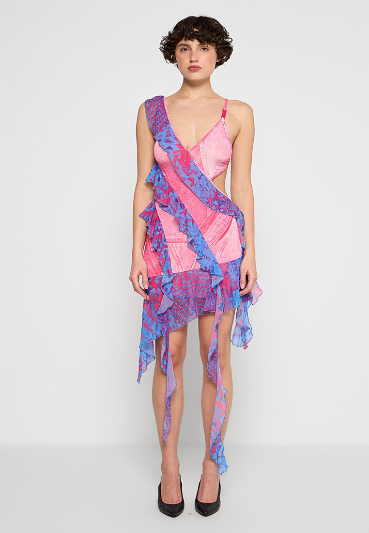 Versace Jeans Couture Cocktailjurk donkerroze