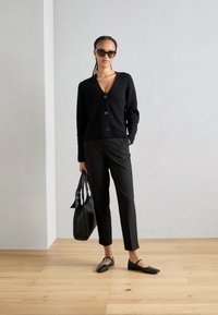Marc O'Polo CARDIGAN LONGSLEEVE V NECK - Kofta - black