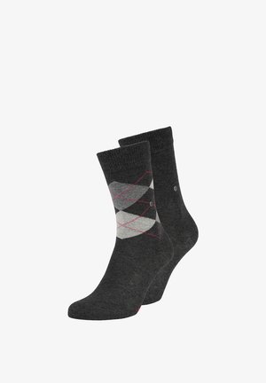 Burlington, EVERYD MIX MPACK 2 - Sokken - anthracite melange
