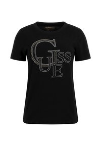 STUDDED - T-shirt con stampa - jet black a