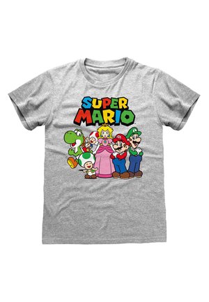 NINTENDO SUPER MARIO VINTAGE GROUP - Print T-shirt - heather grey