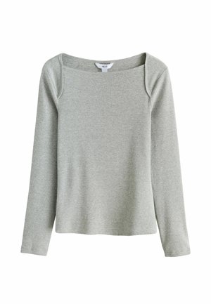Next, REGULAR FIT - LONG SLEEVE RIBBED CREW NECK TOP - Long sleeved top - grey