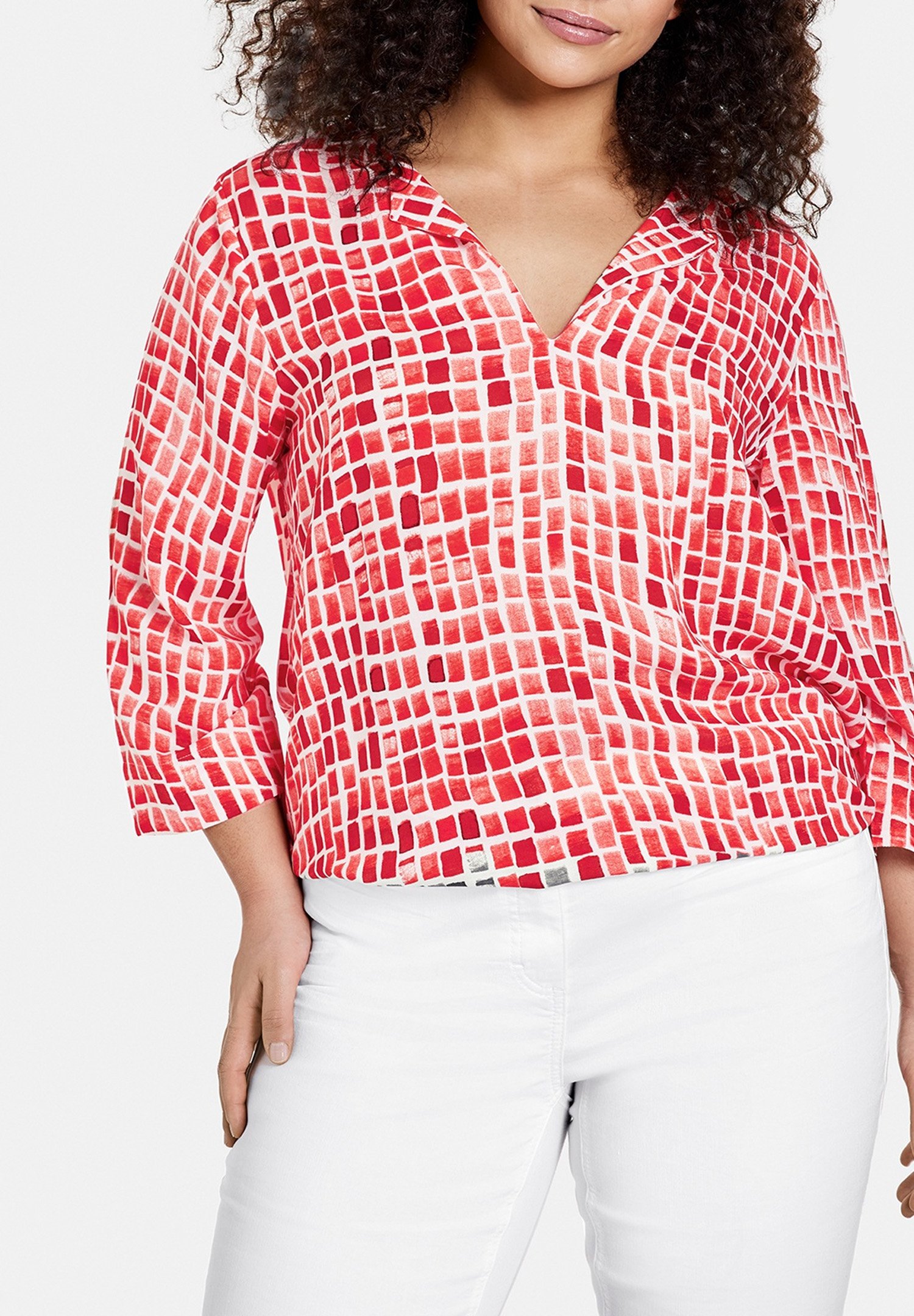 Samoon 3/4 ARM - Blouse - strawberry 
